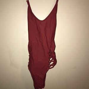 Once piece orange swimsuit! Worn twice!